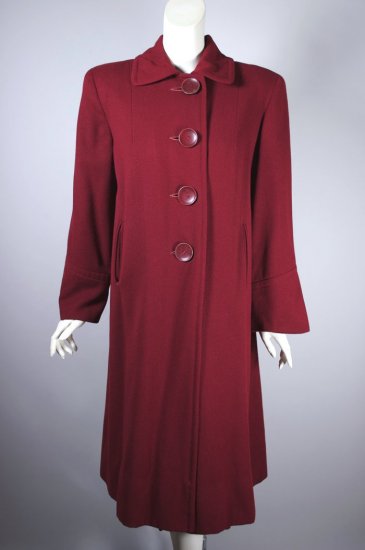 C174-wine wool swing coat 1940s L zip-out extra lining - 01.jpg