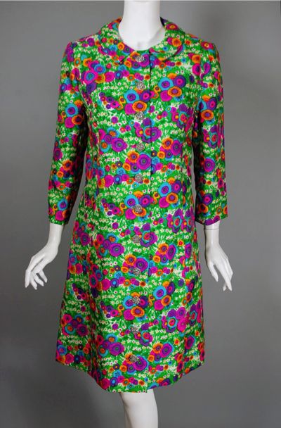 C90-1960s bright floral print silk evening coat - 1.jpg