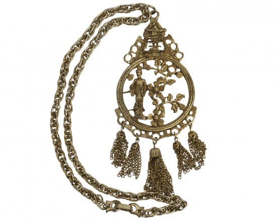 Chinoiserie Brass Figural Pendant Necklace.jpg
