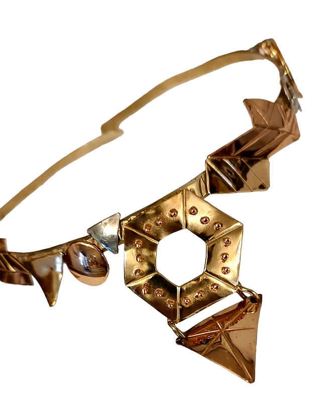 collar choker necklace brass mixed metal 90s.png