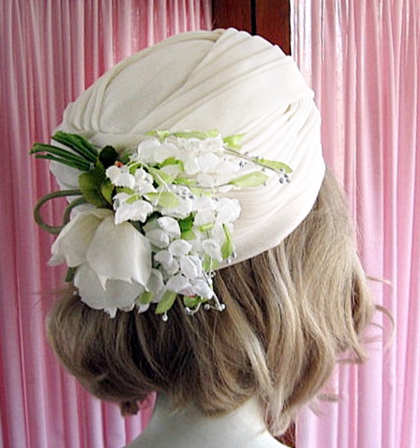 dior hat 1960s, chiffon shiring.jpg