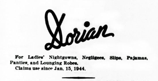 DorianTrademarkLogoApril6-1954Gazette.jpg