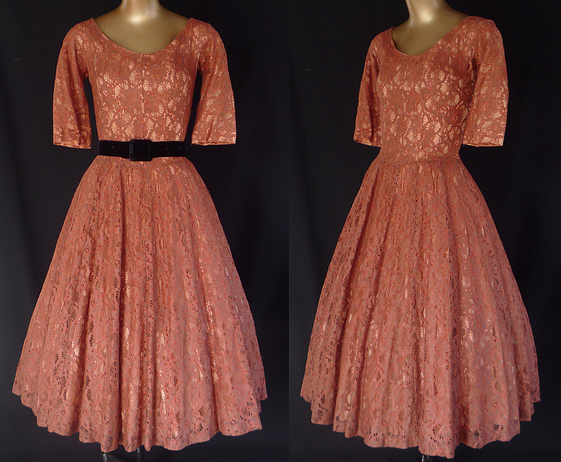 double bronze lace dress - full front and size -with black belt.jpg