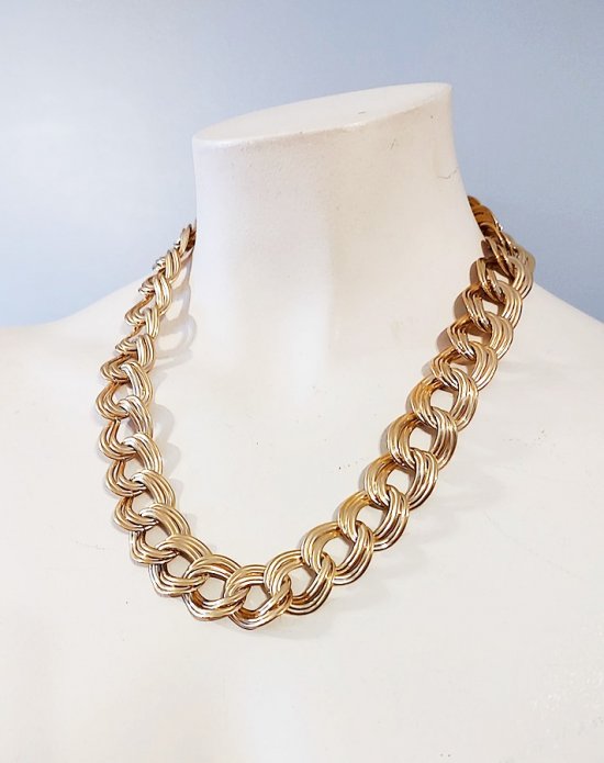 double link heavy cgold hain necklace vintage 90s.jpg