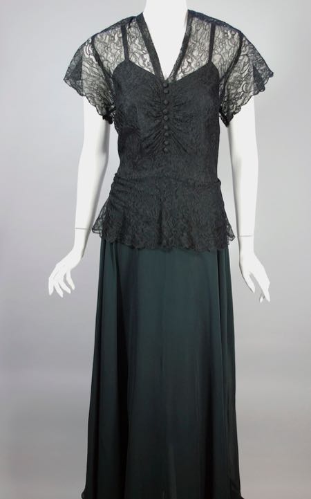 DR1049-black 1940s gown plus size 40s evening dress - 1.jpg