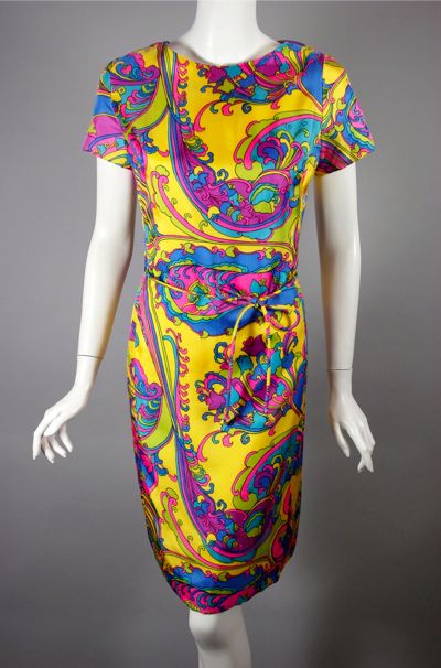DR1063-psychedelic print silk 1960s cocktail dress - 3 copy.jpg