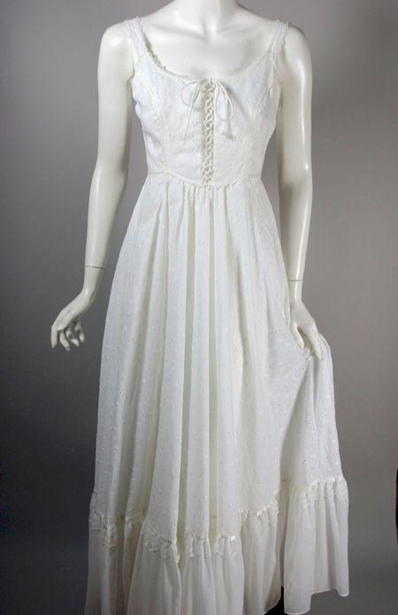 DR1078-white cotton eyelet Gunne Sax 1970s maxi dress - 1.jpg