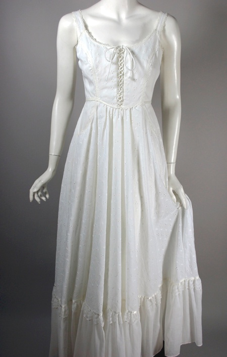 DR1078-white cotton eyelet Gunne Sax 1970s maxi dress - 1.jpg