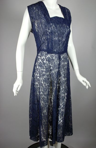 DR1172-navy blue sheer lace 1940s dress cocktail evening - 6.jpg