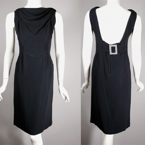 DR1187-Estevez dress 1950s 1960s black cocktail dress low back combo photo.jpg