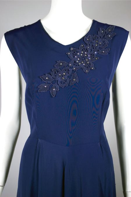 DR1192-navy blue 1940s evening dress sleeveless rhinestones - 02.jpg
