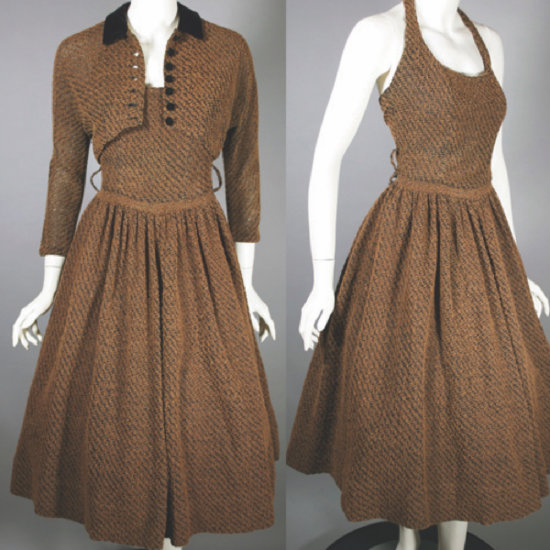 DR1212- early 1950s Suzy Perette dress full skirt halter knit wool 2 views.jpg