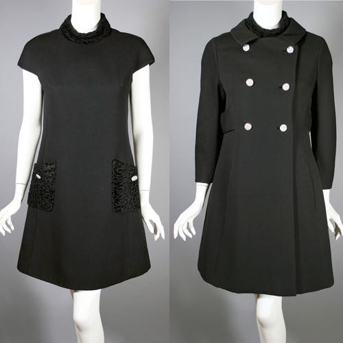 DR1214 dress and coat mod 1960s black wool.jpg