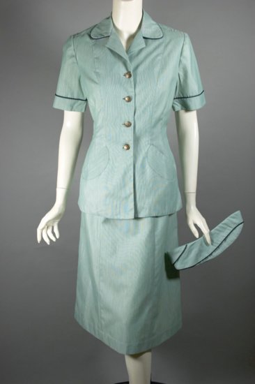 DR1290-WAC uniform 1950s 1960s summer dress size S - 03.jpg