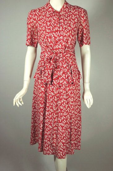 DR1373-late 1930s dress novelty print rayon red hearts - 06.jpg