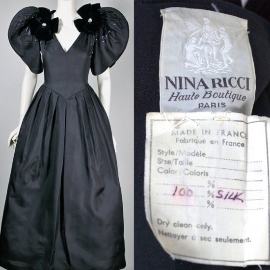 DR1403-Black silk evening gown 80s Nina Ricci Haute Boutique - 14.jpg