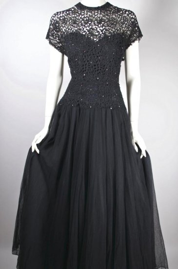 DR1415-illusion bodice black lace evening gown 1940s-50s - 14.jpg