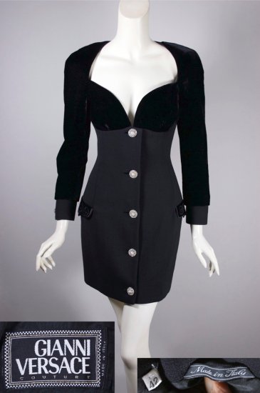 DR1438-1990s Gianni Versace Couture dress black wool velvet - 04 copy.jpg