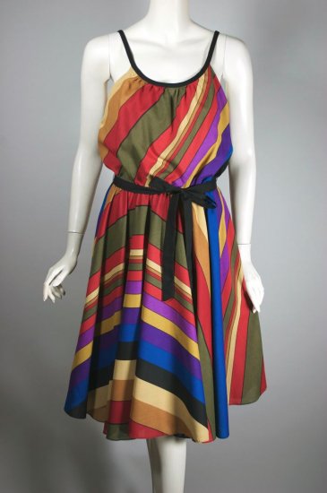 DR1455-colorful stripes 1970s sundress blouson bodice - 2.jpg