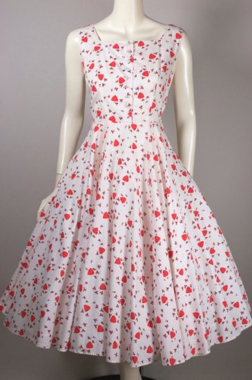 DR1468-bees beehives novelty print 1950s cotton dress XS - 02.jpg