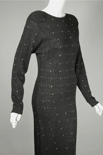 DR747-1980s black with rhinestones sweater dress_3.jpg