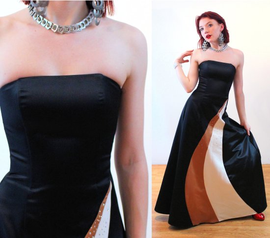 Dress_Jessica-McClintock_Strapless-Rhinestone_Black-White-Brown_Gown_NEYT-C_001.JPG