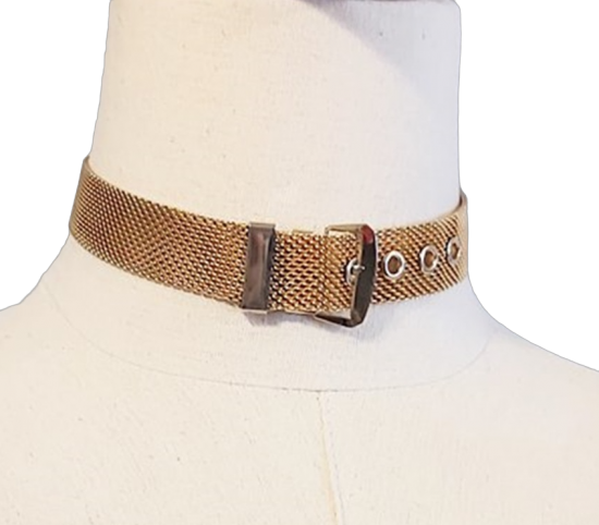 gold mesh belt style choker necklace 1950s 1-PhotoRoom.png-PhotoRoom.png