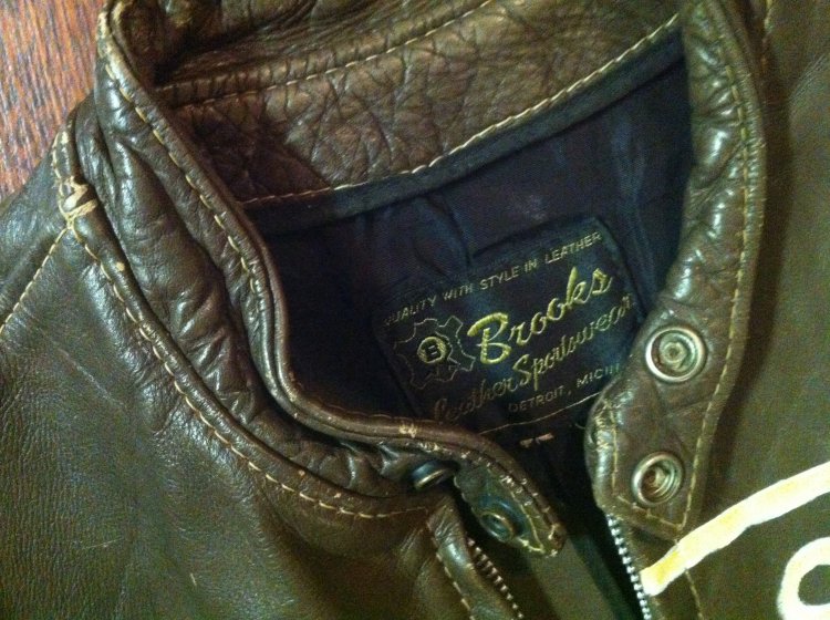 brooks cafe racer leather jacket