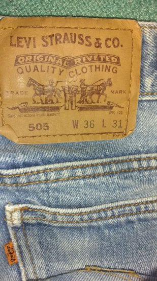 Help in dating a pair of orange tab Levis 505 Jeans | Vintage Fashion