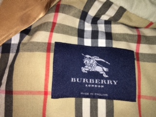 burberry coat label