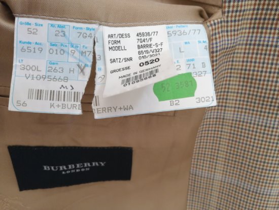 burberry sf size
