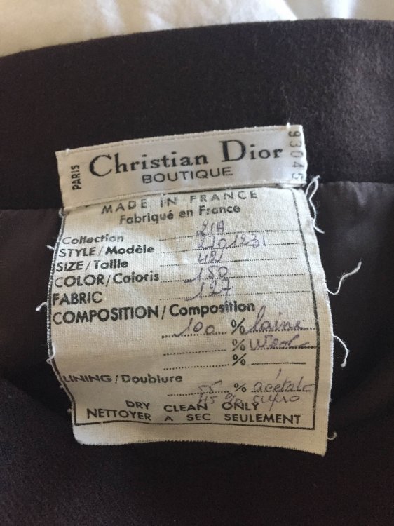 vintage christian dior labels