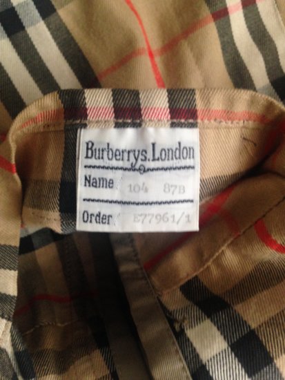 vintage burberry labels