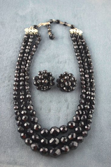 JS86-Laguna 3 strand black glass beads neacklace set earrings - 3 copy.jpg