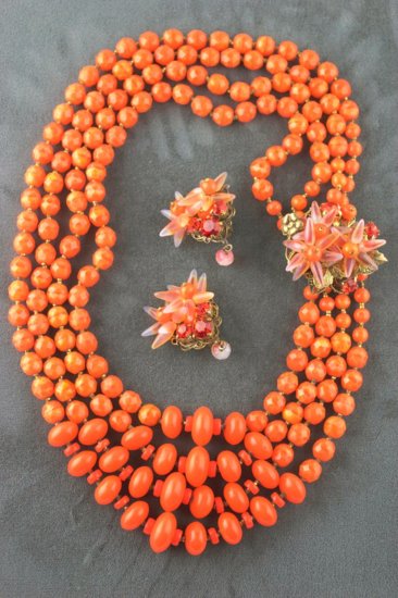 JS89-Haskell style necklace earrings set 1950s orange art glass beads - 3 copy.jpg