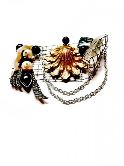 large 90s vintage assemblage brooch pin,crystal,jewelry pieces,anothertimevintageapparel.jpg