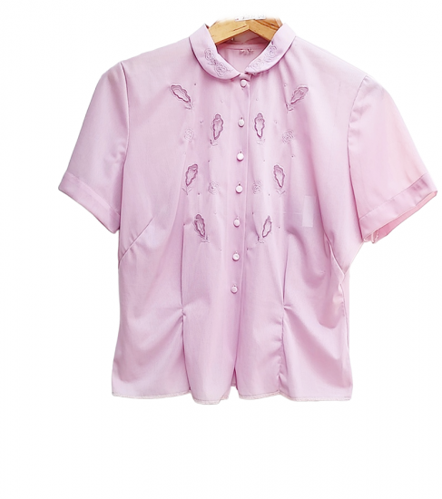large size 50s vintage pink nylon blouse front designs 2.png
