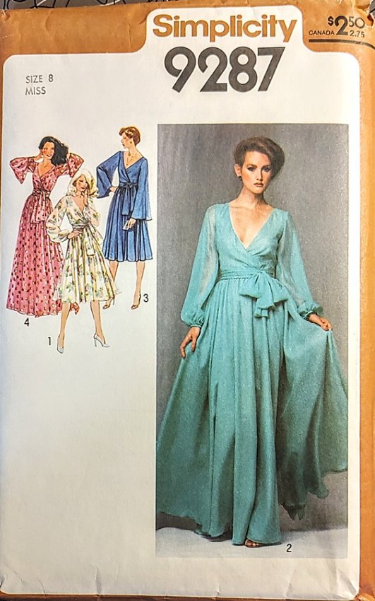 late 1970s uncut formal evening gown full skirt sewing pattern unused.jpg