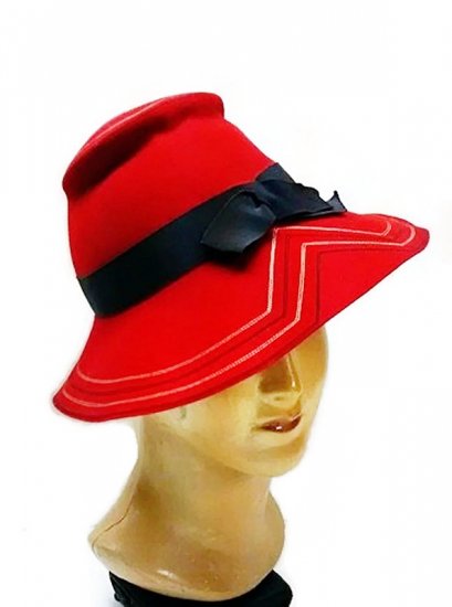late 30 vintage red hat,anothertimevintageapparel.jpg