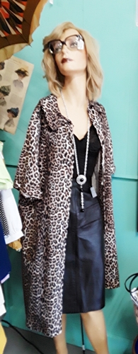 leopard robe,bustier,leather skirt,anothertimevintageapparel.jpg