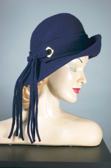 LH358-Mr John 1960s wide brim hat ladies navy blue wool - 03 copy.jpg