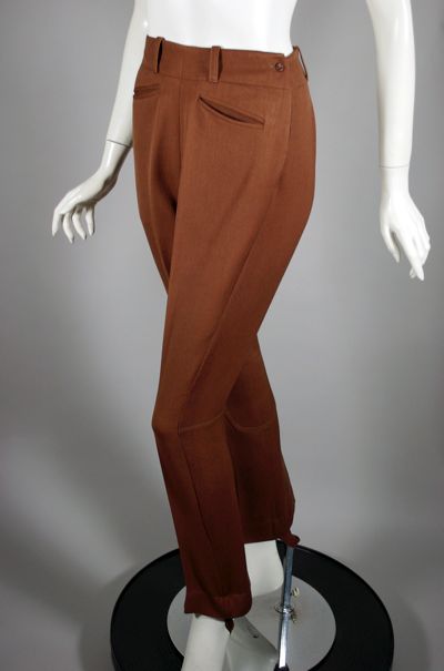 LP36-vintage ladies jodphurs 1940s rust brown wool twill - 2.jpg