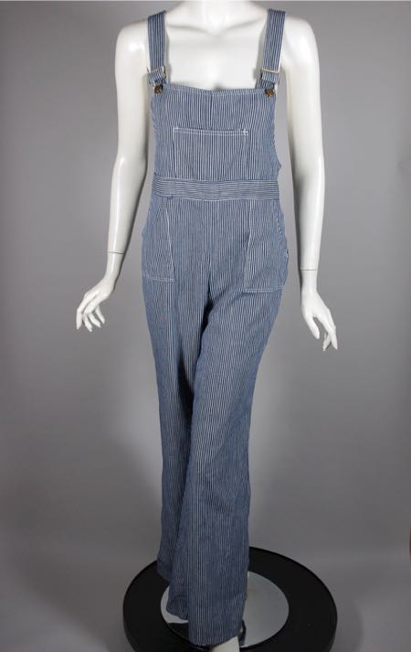 LP37-railroad stripe white blue denim overalls 70s flared legs - 1.jpg