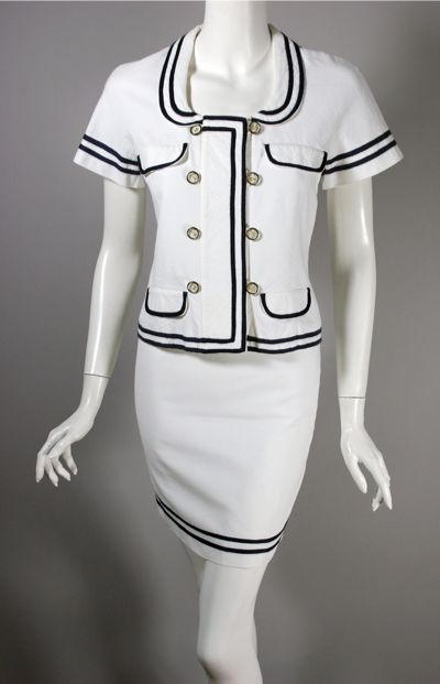 LST102-Fendi dress 90s mini skirt 2pc white cotton pique - 2.jpg