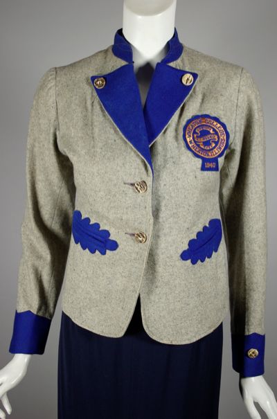 LST114-late 1930s 1940 ladies jacket wool tracht style Wheaton College - 2.jpg