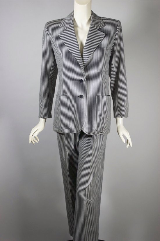 LST148-late 70s 80s Yves Saint Laurent stripes pantsuit - 08.jpg