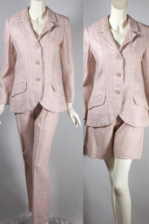 LST164-Bill Atkinson 70s pink plaid skirt pant suit 3-piece - 23.jpg