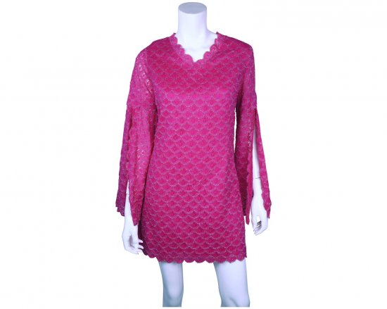 Magenta Pink Split Sleeve Mini Dress.jpg