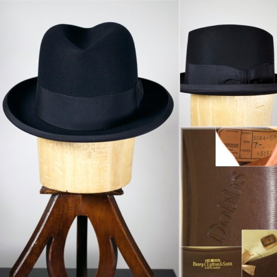 MH42-Dobbs hat late 1930s black homburg fedora black.jpg