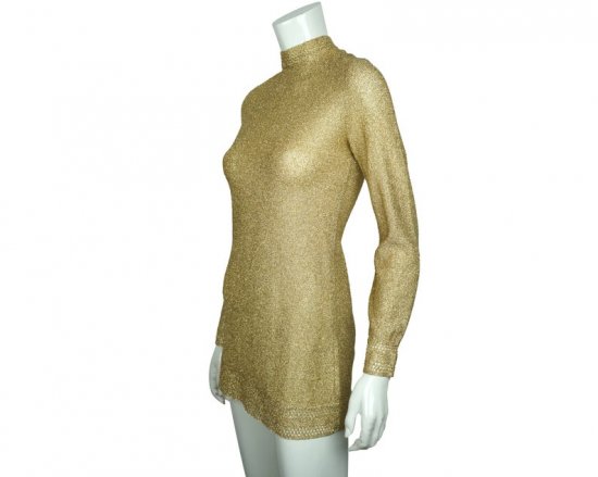 Mod gold lurex mini dress.jpg